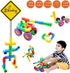 Skoolzy STEM Learning Pipe Tube 29 Piece Toys_and_Games Set, Educational Construction Building Blocks for ADHD & Autism for Baby, Kid Includes Whe...