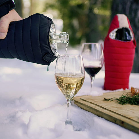 Puffin - The Caddy Wine Bag - Wine Chiller & Insulated Bottle Bag, Black & Tan...