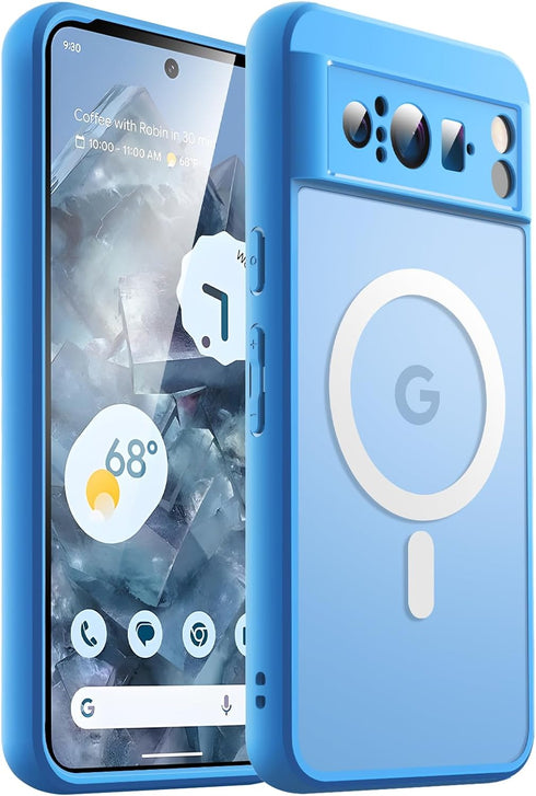 JETech Magnetic Case for Google Pixel 8 Pro 6.7-Inch 2023, Compatible with MagSafe, Translucent Matte Back Shockproof Phone Cover (Bay)......