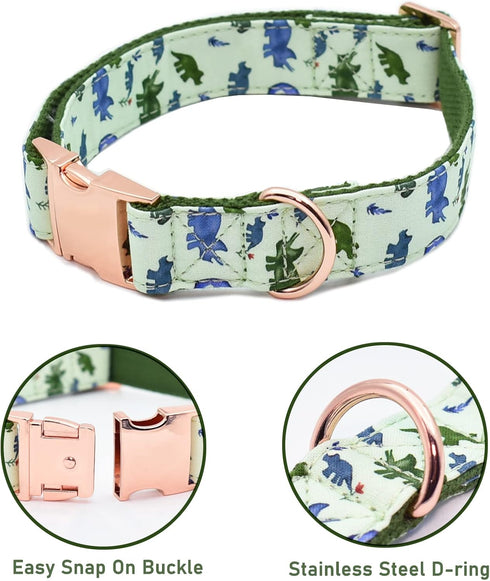 Dog Collar and Leash Set, Classic Dog Collar Soft Comfortable Adjustable Collars for Dogs...