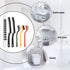 6 Pcs Cleaning Tool Set, Crevice Cleaning Brush, Hard Bristle Crevice Cleaning Brush with Bendable Brush Household Cleaning Tool, Stainless Steel ...