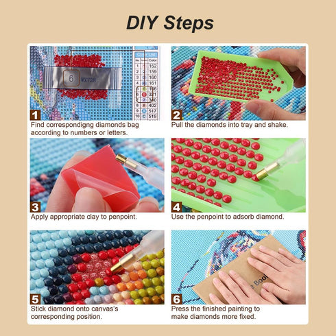 SJUTOUCI Diamond Art Painting Kits for Adults, Nature Landscape Diamond Art Kits for Beginners, DIY Full Drill Fall Lake House Gem Art for Home Wa...