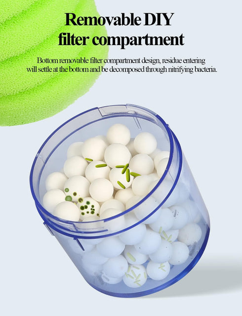 UPETTOOLS Aquarium Biochemical Sponge Filter Ultra Quiet Aquarium Air Pump Bio Sponge Fish Tank Foam Filter Comes with 2 Sponges 2of Bio Ceramic M...