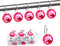 BEAVO Acrylic Fashion Decorative Home Rolling Shower Curtain Hooks Rhinestones Bathroom Bath Baby Room Bedroom Living Room Decor Set of 12 Rings (...