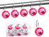 BEAVO Acrylic Fashion Decorative Home Rolling Shower Curtain Hooks Rhinestones Bathroom Bath Baby Room Bedroom Living Room Decor Set of 12 Rings (...