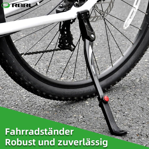 RBRL Bike Kickstand 18mm Hole Spacing, Bike Stand Aluminium Alloy Adjustable Bicycle Kickstand, Rear Side Bicycle Kick Stand for 24''-29'' Mountai...