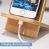 Bamboo Phone Stand with Charging Hole Detachable Portable Wood Mobile Phone Holder...