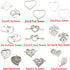 Zhiheng Assorted 93pcs Heart Shaped Alloy Pendants Love Wine Glass Charms Bracelet Necklace Beads Wine Glass Charms for Jewellery Making Birthday ...