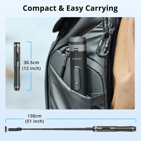 ATUMTEK 51" Selfie Stick Tripod, All in One Extendable Phone Tripod Stand with Bluetooth Remote 360° Rotation for iPhone and Android Phone Selfies...