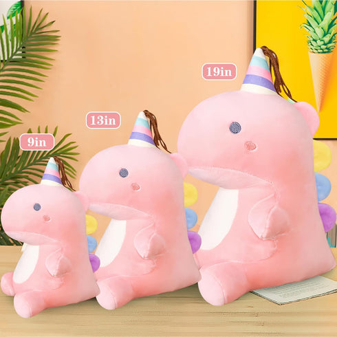 Dinosaur Stuffed Animal Plush Toys, Cute Dinosaurs with Unicorns Plush Toy Dolls, Soft Dino Plushies for Kids Plush Doll Gifts for Boys Girls (Pin...