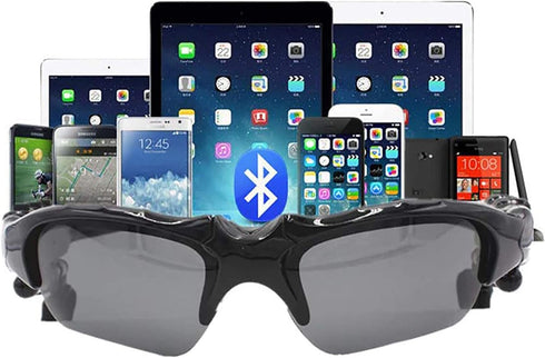 Wireless Bluetooth MP3 Sunglasses Polarized Lenses Music Sunglasses Stereo Headphone for iPhone Samsung Most Smartphone or PC (Black-Gray)...