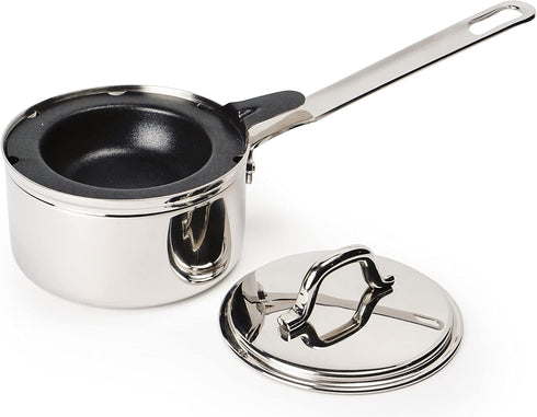 RSVP International Endurance Single Egg Poacher Set | Perfectly Poached Eggs | Includes Stainless Steel Pan | Dishwasher Safe...