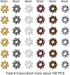 PH PandaHall 600pcs Tibetan Flower Spacer Beads, 6 Colors Metal Alloy Daisy Beads 6mm Jewelry Spacers Flat Loose Beads for Bracelet Necklace Jewel...