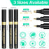 Liquid Gold Chrome Markers, Supper Golden Metallic Paint Pens, Reflective Gloss Permanent Mirror Markers for Model Repairing, Resin Metal Glass Pl...