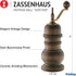 Zassenhaus Speyer 5.1-Inch Dark Stained Beech Pepper Mill...