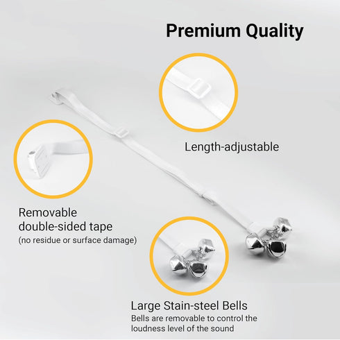 SVD.PET Puppy Bell Doorbell, Dog Bell for Potty Training, Attach to doorknob or Anywhere Near The Door, Length and Height Adjustable (White)...