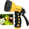 AQUASTAR 7-Pattern Rear Trigger Nozzle(Yellow), Spayer Nozzle, Hose Watering Nozzle, Lawns&Garden, Hose Nozzle Spryer, Adjustable 7 watering patte...
