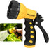 AQUASTAR 7-Pattern Rear Trigger Nozzle(Yellow), Spayer Nozzle, Hose Watering Nozzle, Lawns&Garden, Hose Nozzle Spryer, Adjustable 7 watering patte...