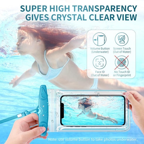 Universal Waterproof Phone Pouch, 4-Pack IPX8 Waterproof Phone Lanyard Case Compatible with iPhone 15 14 13 12 11 Pro Max Pro Plus, Galaxy S23 S22...