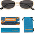 Retro Oval Sunglasses For Women Men Hexagonal Rectangle Metal Frame Sun Glasses AP3625...