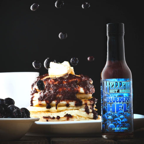 Hellfire Blueberry Hell Hot Sauce with Carolina Reaper Peppers, Gourmet, Award-Winning Fruit-Based Hot Sauce, 5 oz....