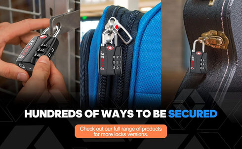 Forge TSA Approved Locks, Luggage Locks TSA Approved for School,Gym, Suitcase,Baggage, Locker. Open Alert Indicator, Easy Read Dials, Alloy Body T...