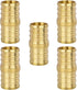 JUWO 3/4" PEX Coupling, PEX Fitting for Plumbing Repairs, Sturdy and Durable Brass Crimp Fitting (5 Pack)...