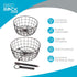 BIRDROCK HOME 2 Tier Wire Fruit Basket | Round Metal Standing Baskets | Fruit Vegetable Garlic Caddy | Freestanding Rustic Decorative Basket...
