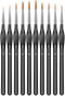 10Pcs Micro Paint Brushes Set with Triangular Handles - For Acrylic, Watercolor, Crafts, Models...