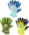 PACIFIC 3 Pairs Kids Gardening Gloves for Age 8-12, Toddler Rubber Coated Garden Gloves, Kids Work Gloves, for Children, Boys and Girls, Multicolo...