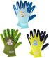 PACIFIC 3 Pairs Kids Gardening Gloves for Age 8-12, Toddler Rubber Coated Garden Gloves, Kids Work Gloves, for Children, Boys and Girls, Multicolo...