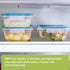 Snapware Total Solution 3-Pack (8.5-Cup) Plastic Food Storage Containers Set, Leakproof & Airtight Locking Lids Rectangular Tupperware, Non-Toxic ...