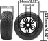 ShareGoo OD 4.52" 1/8 RC Buggy Rubber Tires Tyre w/ 5 Spoke Plastic Rim 17mm Hex Compatible with Arrma Kyosho Exceed RC Traxxas Redcat HSP HPI 1/8...