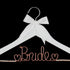 Ella Celebration Bride to Be Wedding Dress Hanger Wooden and Wire, Accented with Beads and a Bow Bridal Hangers for Brides (White with Rose Gold W...