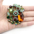 Vintage Austrian Crystal Rhinestone Elegant Party Flower Leaf Vine Brooch Pin...