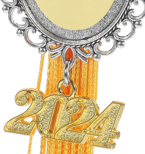 Holibanna Sublimation Photo Charm Graduation Tassel with 2024 Charm for Graduation Cap Charm DIY Heat Transfer Graduation Tassel Decorations Cerem...