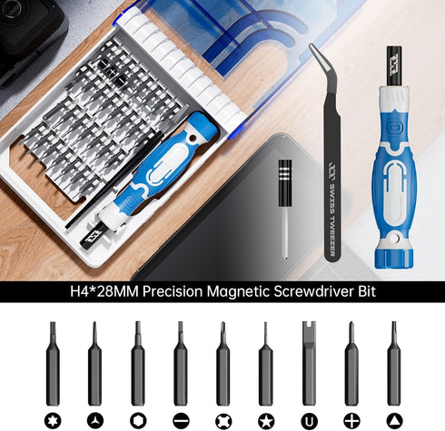 Precision Screwdriver Set, JAKEMY 33 in 1 Professional Electronics Repair Tool Kit with 30 Bits Magnetic Driver Kit Small Laptop Screwdriver Kit f...