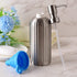 Countertop Soap Dispenser - Rust-Proof Roman Column Shaped Stainless Steel Bottle with Pump for Bathroom and Kitchen - 18 oz Brushed Nickel Liquid...