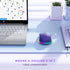 Wireless Mouse Jiggler - LED Wireless Mice with Build-in Mouse Jiggler Mover, Rechargeable Moving Mouse for Computer with Undetectable Random Move...