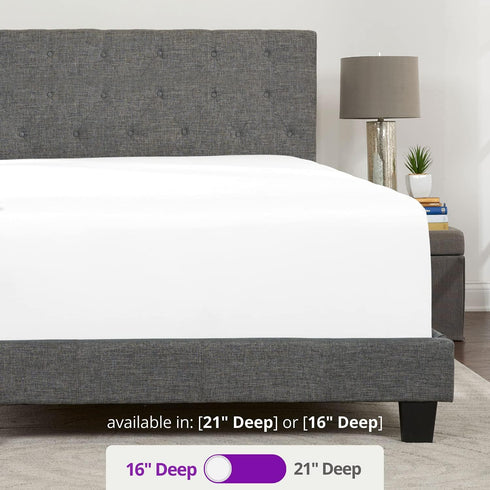 White Fitted Sheet – Twin Fitted Sheets Only – Microfiber Fitted Sheets 1 Pack Single Fitted Sheet Twin Size Fitted Bed Sheet – Twin Bed Fitted Sh...