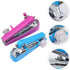 Blue Handheld Sewing Machine, Portable Mini Manual Sewing Machine Handy Needlework Tool Mini Sewer Machine Hand Stitcher Sewing Machine, Quilting ...