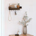 Mkono Key Holder for Wall 9.5" x 3.5" x 2.5" Small Rustic Wood Key Rack with 6 Hooks Decorative Display Keys Hanger Organizer for Entryway Living ...