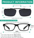 Eyekepper Metal Frame Rim Polarized Lens Clip On Sunglasses 56 * 34MM...