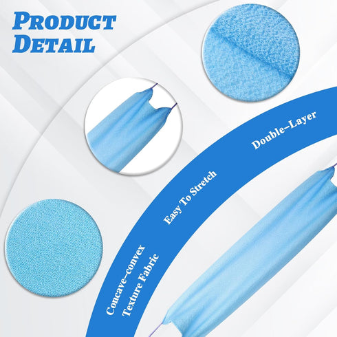 2Pcs Back Scrubber Body Bath Pull Strap Scrubber with Handles Nylon Exfoliating Washcloth Extended Length Washers Stretchable Shower Scrubber for ...