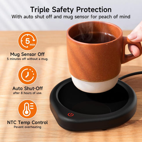 Coffee Mug Warmer, Cup Warmer for Desk with Auto Shut Off Smart Temperature Settings, Electric Beverage Tea Water Milk Heater for All Cups and Mug...