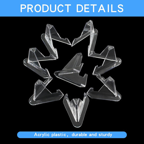 6 Pack Acrylic Easel Stand Plastic Sports Card Display Stand Coin Display Holder stand for Display Magnetic Card Holder,Book,Picture,Challenge Med...