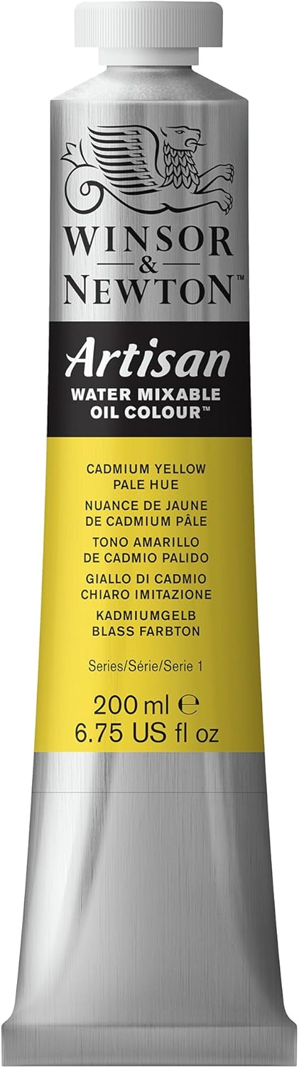 Winsor & Newton Artisan Water Mixable Oil Colour, 6.75-oz (200ml), Cadmium Yellow Pale Hue...