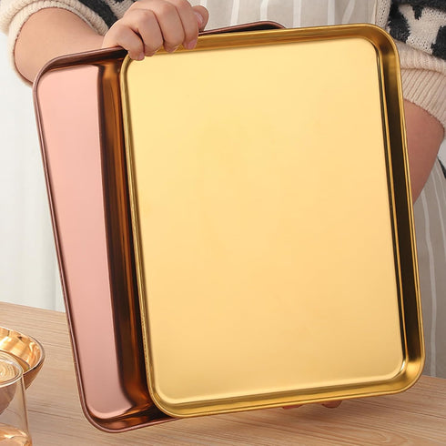 Meisha Baking Tray, Stainless Steel Baking Cookie Sheet, Rimmed Pan Baking, Non Toxic & Healthy, Mirror Finish & Rust Free, Easy Clean & Dishwashe...