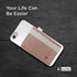 Stick-On Phone Wallet for Back of iPhone or Android Case | 6 Sleeve Credit Card Holder - Pocket for Cards, Money & ID - Built-in Stand - Waterproo...