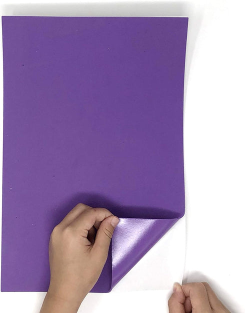 Allgala 20 Pack Self-Adhesive EVA Foam Paper 8x12 Inch Sheets-Purple-CF85406...